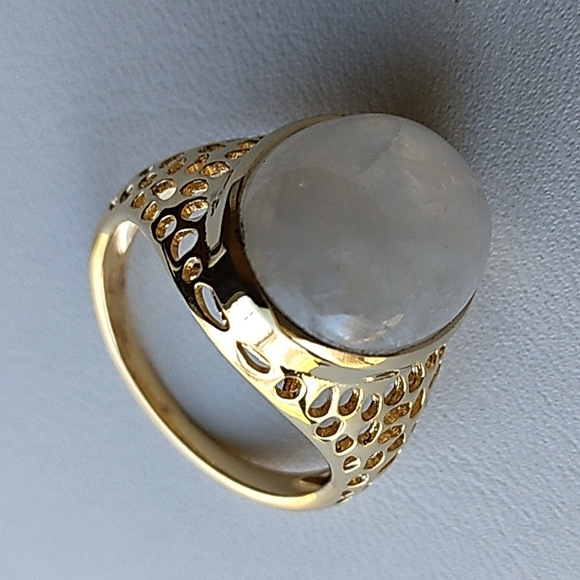 YG Moonstone Ring - Picture 6 of 9